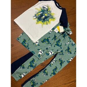NWT Just One You By Carters 2 Piece Pajama Set Size 8- Dinosaur